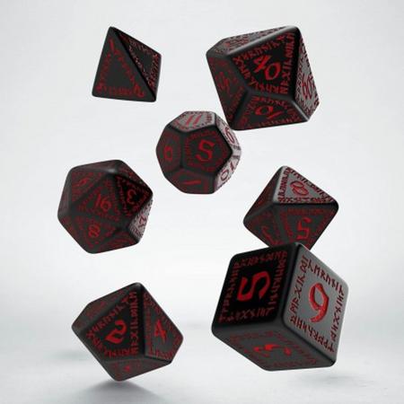 Chessex Polydice Set Q-Workshop Runic Black & Red