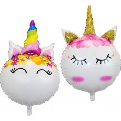 Unicorn Ballonnen Verjaardag Versiering Eenhoorn Decoratie Feest Versiering Helium ballonnen - 70 Cm Met Rietje – 2 Stuks