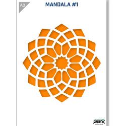 Mandala Sjabloon Kunststof A3 42 x 29,7 cm - Diameter Mandala is 25 cm
