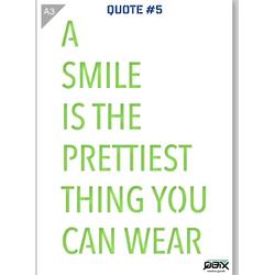 Sjabloon A Smile Is Quote Kunststof Stencil A3 42 x 29,7 cm