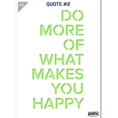 Sjabloon Do More Quote Kunststof Stencil A3 42 x 29,7 cm