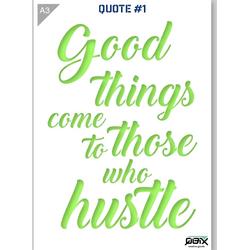 Sjabloon Good Things Quote Kunststof Stencil A3 42 x 29,7 cm