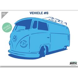 Sjabloon VW Hippie Bus Kunststof Stencil A3 42 x 29,7 cm - 2-laags