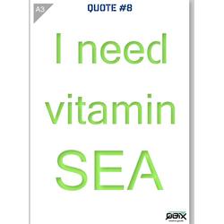 Sjabloon Vitamin Sea Quote Karton Stencil A3 42 x 29,7 cm