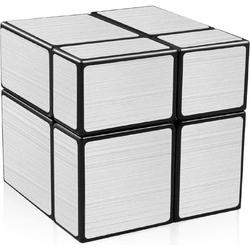 Mirror Cube 2x2 Silver edition - puzzel kubus - Qiyi Cube (5.5x5.5 cm) breinbreker rubiks