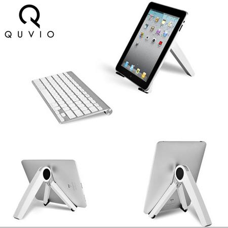 QUVIO Laptop- en tablet standaard / Verstelbare en opvouwbare laptop stand / Tot 16 inch - Wit