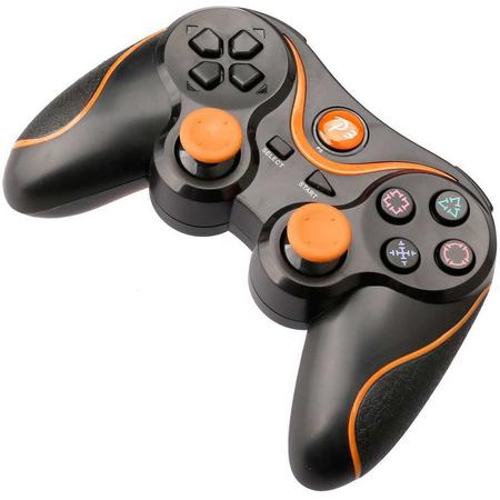 QY PS3 Bluetooth Wireless Controller voor PlayStation 3 - Alternatief voor Dualshock 3 - zwart/oranje