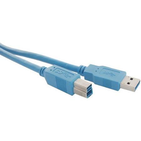 Qoltec USB A - USB B 2m 2m USB A USB B Mannelijk Mannelijk Blauw USB-kabel