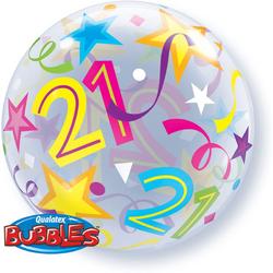 21 Jaar Verjaardag Bubbles Ballon 56cm