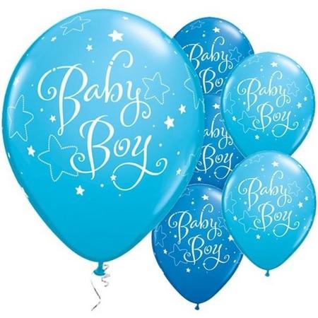 25x Geboorte ballonnen jongen 28 cm