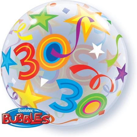 30 Jaar Verjaardag Bubbles Ballon 56cm
