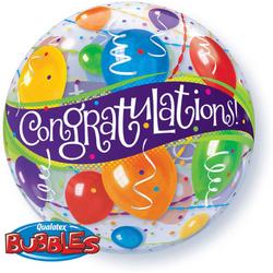 Bubble ballon congratulations (excl. helium)