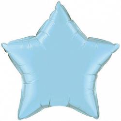 Folie ballon lichtblauwe ster 50 cm