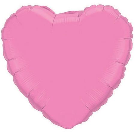 Folie ballon roze hart 45 cm