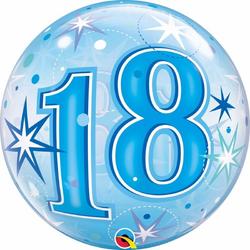 Folie helium ballon 18 jaar blauw 55 cm