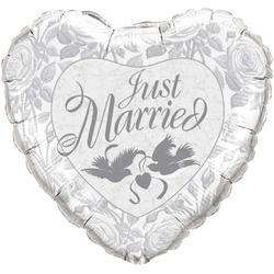 Just Married Hart Ballon Duiven (excl. helium)