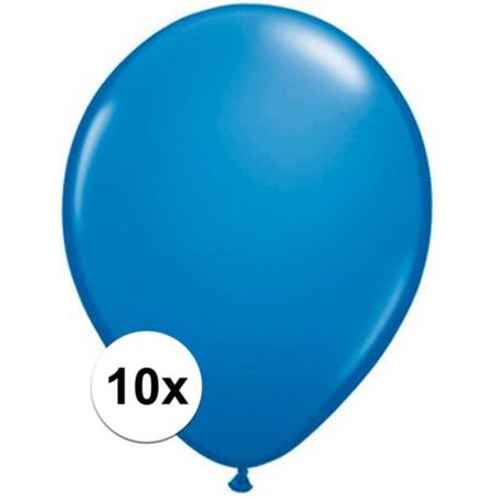 Qualatex ballonnen donkerblauw 10 stuks