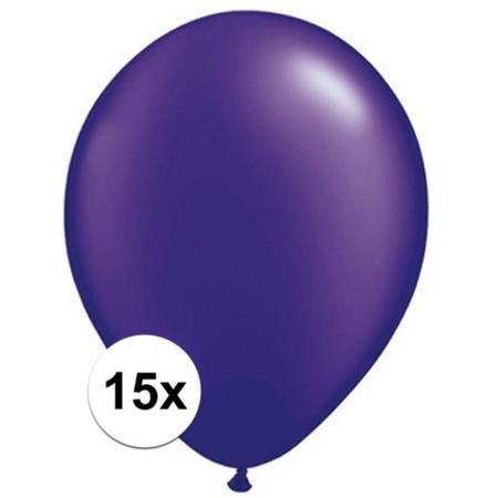 Qualatex ballonnen parel paars 15 stuks