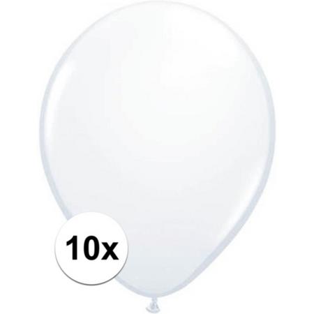 Qualatex ballonnen wit 10 stuks