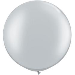 Zilveren Metallic Ballonnen 90cm - 2 stuks