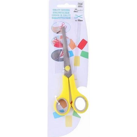 Quality Scissors Schaar Junior 17,5 Cm Staal/rubber Geel