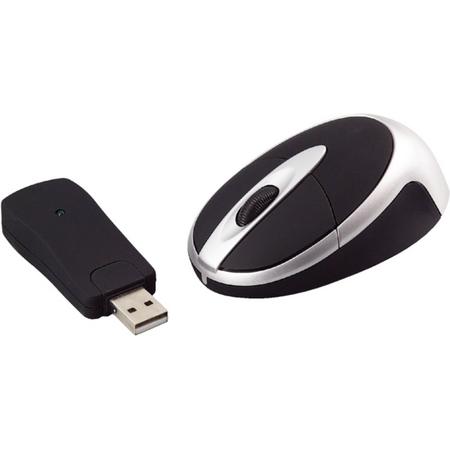 Quantore - Draadloze optische muis - USB - Zwart/zilver