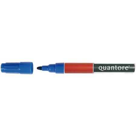 Viltstift Quantore permanent rond 2-3mm blauw 10 STUKS