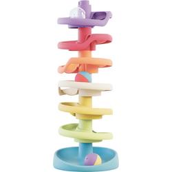Quercetti Spiral Tower Evo gekleurde knikkertoren spiraalbaan 10-delig