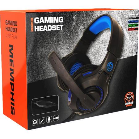 Qware - Gaming - Headset - Memphis - blauw
