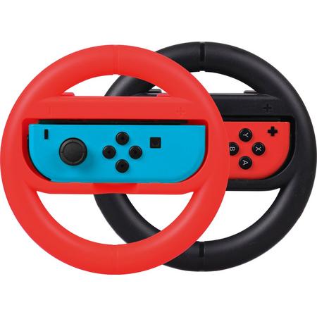 Qware Gaming - Nintendo Switch - Racestuur - rood - zwart