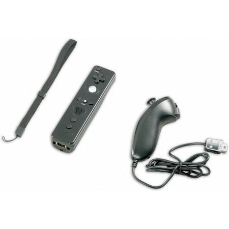 Qware Remote Controller & Nunchuk Controller - Zwart (Wii)