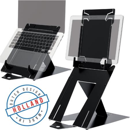 Laptopstandaard R-Go Riser Duo Zwart