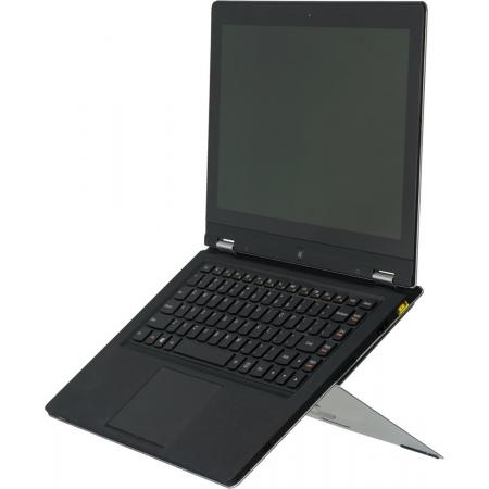 R-Go Tools Riser Attachable Laptopstandaard, geïntegreerd, verstelbaar, zilver