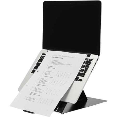 R-Go Riser Duo Tablet en Laptop standaard verstelbaar zwart