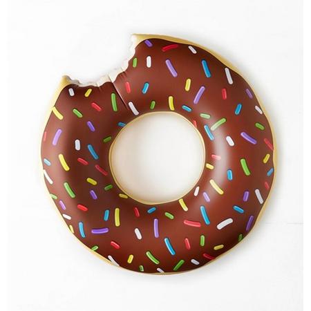 Grote opblaasbare chocolade donut zwemband