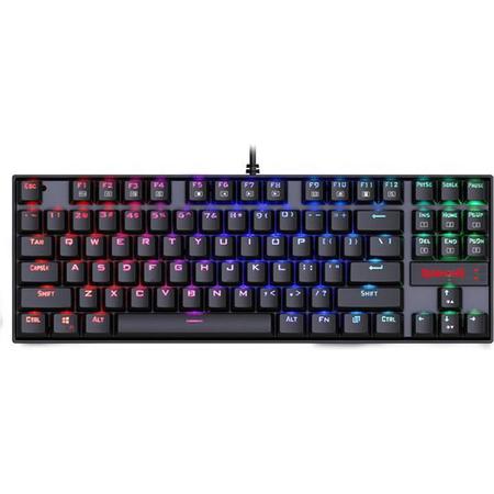 Redragon K552 RGB - NL Versie - mechansich Gaming Toetsenbord - Blue Switches TKL keyboard  tenkeyless met Aluminium frame