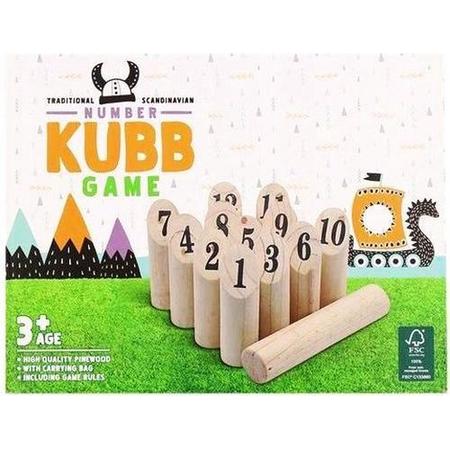 Kubb Original - Kub Spell Volwassenen en Kinderen - Alternatief Molkky - Kubbs - Kubben - Kubben Buitenspel Hout - Kubb Familiespel - Kubb Rubberhout - Buitenspelen