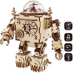 ROBOTIME   Steampunk Muziek Box Orpheus Houten Puzzel Modelbouw