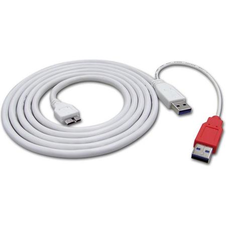 ROLINE USB 3.0 Y-Kabel, 2x Type A/M - Micro B/M, 1,8m 1,8m