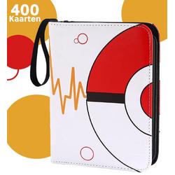 Rs&k Verzamelmap - Voor ruilkaarten - Geschikt voor Pokemon - Uitstekende Kwaliteit - 400 Kaarten - Binder - 50 Paginas - Wit