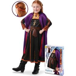 RUBIES FRANCE - Anna Frozen 2 kostuum en vlecht pack voor meisjes - 92/104 (3-4 jaar) - Kinderkostuums