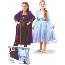 RUBIES FRANCE - Frozen 2 Anna en Elsa kostuum pack voor meisjes - 122/128 (7-8 jaar) - Kinderkostuums