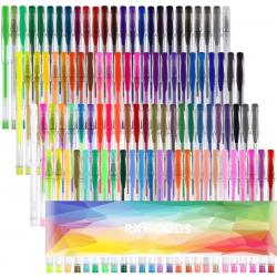 RX Goods® 100 Stuks Glitterpennen & Gelpennen voor kinderen en volwassenen – Glitter & Gel Pennen – Leuk voor Kleurboeken, Tekenen & Schrijven