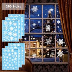 RX Goods® 290 Stickers Sneeuwvlokken Winter & Kerst Raam Decoratie – Kerstversiering - Sterren