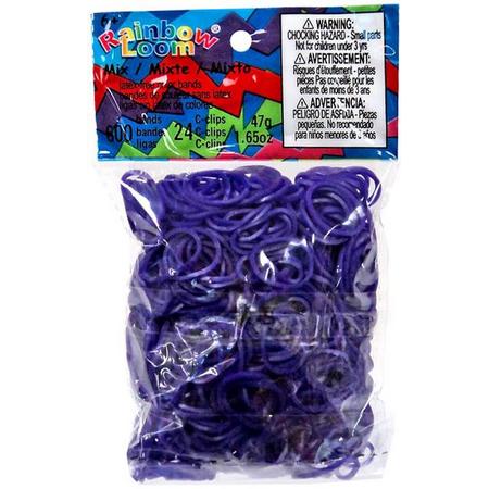 Rainbow Loom Elastiekjes - Dark Purple - 600 stuks