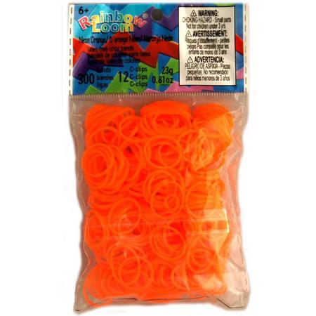 Rainbow Loom Elastiekjes - Neon Orange - 300 stuks