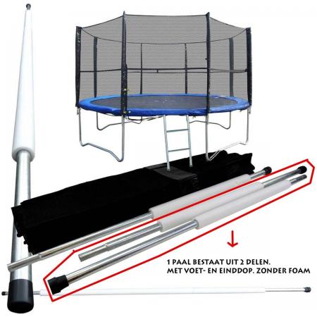 Paal of buis incl. foam voor trampoline veiligheidsnet - universeel - voor trampolines Ø 366-396-430 cm