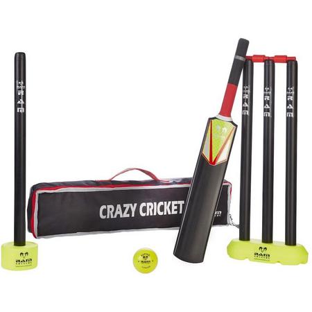 Cricketspel, Kricketset uit kunststof. Compleet & in mooie tas