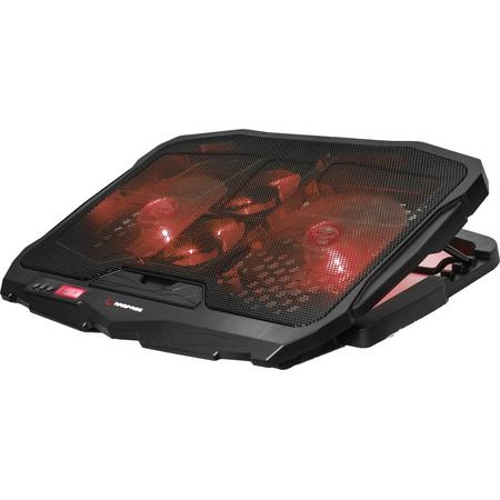 Rampage Coldbreeze AD-RC4 - Notebook Cooler - 15 tot 17 inch - Zwart