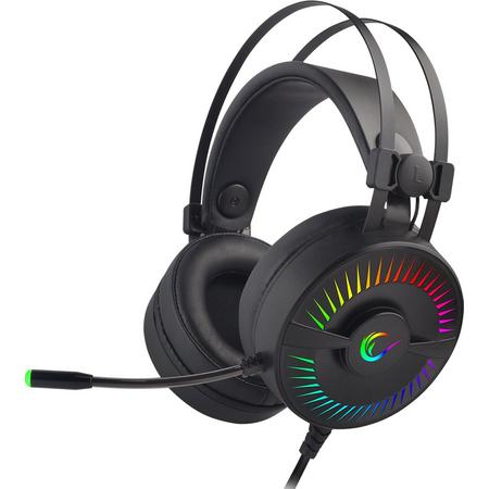 Rampage RM-2019G X-Titan Surround Sound  RGB Gaming headset Zwart